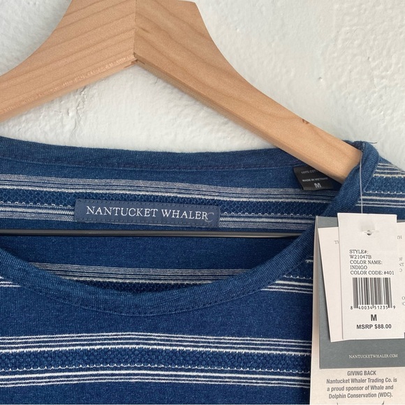 New with tags Nantucket whaler  Women's Navy Striped Short Sleeve Tee - Picture 2 of 5